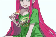 【FGO】QのTシャツを着たトリ子！！　部屋でくつろぎながらスイカバー食べてるの可愛いｗ