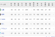 DeNA　2位阪神と0.5ゲーム差、1位広島と3.0ゲーム差に！