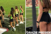 【画像】 日本のサッカーチアガールもイタリアの美女たちの制服を真似すべきｗｗｗｗｗ