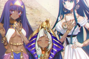【FGO】ニトちゃん＆クレオパトラとツタン君イラスト！　美女ファラオに囲まれていいですね！！
