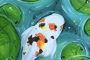 【海外の反応】クレイジー・オリーが描いた本格的な水彩画風の鯉のイラスト、海外ファンから絶賛の声