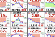 【悲報】ダウ、981ドル安＝金融引き締め警戒で今年最大の下げ（22日)