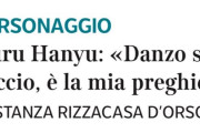 イタリアの記者？ライター？であり羽生ファンでもあるコスタンツァさんが羽生にインタビューしてイタリアの全国紙に載るって！