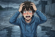 【動画】豪雨の水溜りで頭を洗った配信者さん、大変なことになってしまうｗｗｗ
