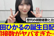 【櫻坂46】森田ひかるの誕生日配信、同接数がヤバすぎた…