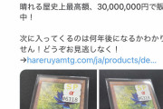 【悲報】ただの紙カード、3千万円で販売されてしまうｗｗｗｗｗｗｗ