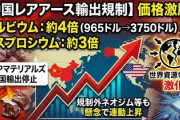 【速報】レアアース、1キログラム約15万円から約58万円に価格高騰　「奴らが来るぞ」南鳥島を防衛せよ！