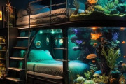 【画像】水槽付きベッドがオシャレな件