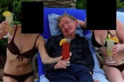 【悲報】エプスタインファイルから「ビキニ美女に囲まれるホーキング博士の写真」が見つかる
