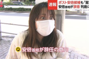 【画像】30代女性「えっ安倍首相が辞任！？びっくりしました」
