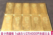 【朗報】ゴールド、史上最高値更新　1g2万4000円超