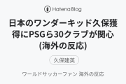 日本のワンダーキッド久保獲得にPSGら30クラブが関心(海外の反応)
