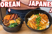 海外視聴者「どっちか選ぶとしたら…」日本のカツ丼と韓国のビビンバを海外の料理ユーチューバーが作って食べ比べ