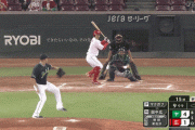 広島・田中広輔の打球が一旦ファールゾーンへ出るもフェアゾーンに戻る→アウトでゲームセットｗｗｗ