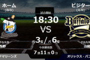 試合実況　8月30日18:30～ ロッテ－オリックス (先発 西野×山岡)