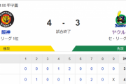 【試合結果】ヤクルト3－4阪神　サンタナがタイムリー２本も逆転負け…小澤5回2失点