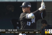 ロッテ、3番レフト平沢・4番DH中村奨吾がスタメン！