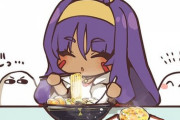 【FGO】ラーメン＆チャーハンを食べてるミニニトちゃん！！　美味しそうですね！！