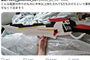 【画像】コスプレイヤーさん、5万円で依頼した小道具の出来栄えがひどすぎて発狂ｗｗｗｗｗｗｗｗｗ