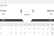 【2軍 ヤクルトvs.日本ハム】2-1で敗北