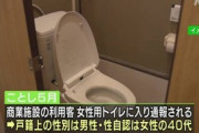 「戸籍上は男性・性自認は女性」40代男性、商業施設で女子トイレに入り通報される　大阪