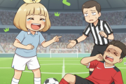 【悲報】サッカー選手、審判に背中を優しくタッチされただけで致命傷を負うwwwwww