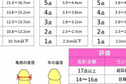 【悲報】女さん、残酷なちんｐランク表を作ってしまう