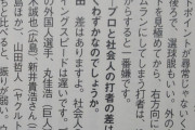 【悲報】元プロ野球選手「社会人野球とプロの差はとても大きい」