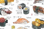 外国人「日本で食べた寿司の絵を手描きしてみたので見てほしい」