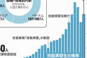 【技能実習生】外国人の技能実習生約32万人のうち9000人超が失踪！ヤバすぎる！