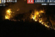 【悲報】栃木の山火事、住宅街まであと100m、火元はタバコか？