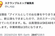 SKE48谷真理佳卒業発表