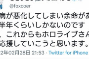【悲報】「余命半年」宣告されたバチャ豚、なぜか叩かれてしまう…