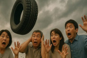 【動画】車「タイヤが飛んできた！避けなきゃ」 →結果…