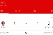 【速報/動画】好調ミラン、王者ユベントスにまで勝ちそうｗｗｗｗｗ