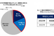「あなたのランチ代は？」平均昼食代、400円に激減…社会人調査