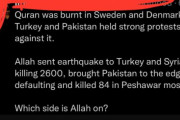 海外「トルコ地震とスウェーデンのコーラン焼却についてムスリムを皮肉っている人々」