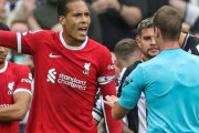 ファン・ダイクに追加1試合停止＆罰金処分…ニューカッスル戦退場時の不適切行為が対象