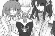 【FGO】ぐだ子＆女装ぐだ男＆モルガン様！！　妻二人に囲まれたモルガン様いいですね！！