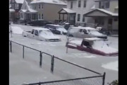 【動画】デトロイトさん、洪水で溢れた水がカチカチに凍って終わる