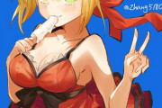 【FGO】水着衣装のネロちゃまイラスト！　アイス食べてるの可愛いですね！！