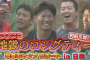 カープ栗林vs玉村が相撲対決！『地獄のロングティー』も開始【日南キャンプ名物】