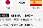 【画像】Abemaさん、ワールドカップ日本対スペイン戦に社運を賭けてしまう