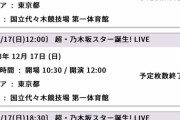即刻予定枚数終了へ。『超・乃木坂スター誕生！LIVE』一般先着受付、争奪戦の模様がこちら