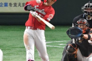 カープ西川龍馬が今季1号2ラン！「狙った球を一発で仕留めるのが久々の感覚だった」“確信”バット投げも！