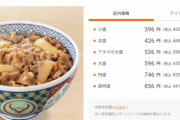 【悲報】吉野家の牛丼、並468円　大盛り655円　特盛820円
