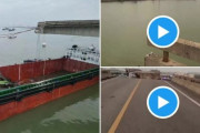 中国広州の大橋、船の衝突で崩壊！⇒5台の車が川に落下、救出作戦が続行中