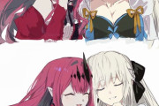 【FGO】ひそひそ話をしてるトリ子＆モルガン様！！　仲睦まじくていいですね！！
