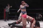 【GIF】日本の女子プロレスが激しすぎる、とワイの中で話題に
