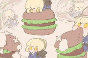 【FGO】ハンバーガークッションで遊ぶミニ黒王様！！　ボロボロにしてて草
